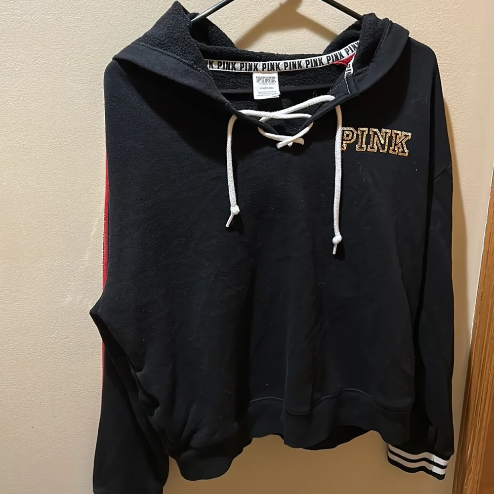 Pink  Victoria Secret Roses Bling Hoodie - Picture 4 of 5